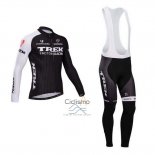 Trek Factory Racing Ropa Ciclismo Culotte Largo 2014 Mangas Largas Negro y Blanco