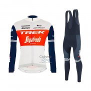 Trek Segafrojoo Ropa Ciclismo Culotte Largo 2021 Mangas Largas Blanco Profundo Azul