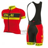 Ale Graphics Prr Bermuda Ropa Ciclismo Culotte Corto 2017 Hombre Mangas Cortas Rojo y AMarillo