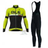 Ale Graphics Prr Tirreno Ropa Ciclismo Culotte Largo 2017 Hombre Mangas Largas Negro y AMarillo