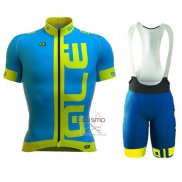 Ale Ropa Ciclismo Culotte Corto 2016 Hombre Mangas Cortas Azul y AMarillo