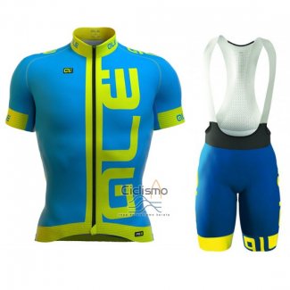 Ale Ropa Ciclismo Culotte Corto 2016 Hombre Mangas Cortas Azul y AMarillo