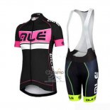 Ale Ropa Ciclismo Culotte Corto 2019 Mujer Mangas Cortas Negro Rosa