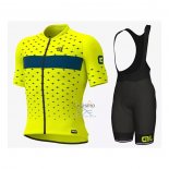 Ale Ropa Ciclismo Culotte Corto 2021 Hombre Mangas Cortas AMarillo Azul
