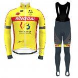 Allonie Bruxelles Ropa Ciclismo Culotte Largo 2021 Hombre Mangas Largas AMarillo