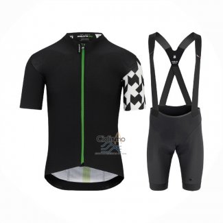Assos Ropa Ciclismo Culotte Corto 2021 Hombre Mangas Cortas Negro Blanco Verde
