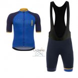 Asturias Vuelta Espana Ropa Ciclismo Culotte Corto 2017 Hombre Mangas Cortas Azul