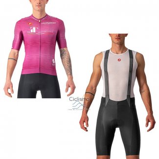 Giro d'Italia Ropa Ciclismo Culotte Corto 2022 Hombre Mangas Cortas Violeta