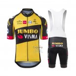 Jumbo Visma Ropa Ciclismo Culotte Corto 2021 Mangas Cortas AMarillo