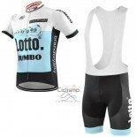 Lotto NL-Jumbo Ropa Ciclismo Culotte Corto 2019 Mangas Cortas Azul Blanco