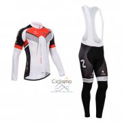 Nalini Ropa Ciclismo Culotte Largo 2014 Men Mangas Largas Negro y Blanco