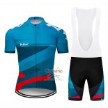 Northwave Ropa Ciclismo Culotte Corto 2019 Hombre Mangas Cortas Azul Rojo