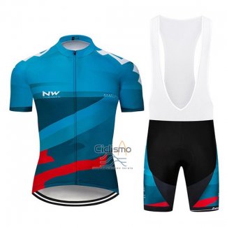 Northwave Ropa Ciclismo Culotte Corto 2019 Hombre Mangas Cortas Azul Rojo