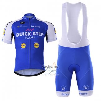 Quick Step Floor Ropa Ciclismo Culotte Corto 2017 Mangas Cortas Azul