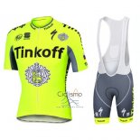 Tinkoff Ropa Ciclismo Culotte Corto 2016 Mangas Cortas AMarillo