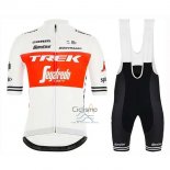 Trek Segafrojoo Ropa Ciclismo Culotte Corto 2019 Mangas Cortas Blanco Rojo