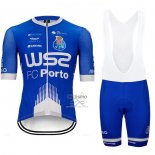 W52-fc Porto Ropa Ciclismo Culotte Corto 2020 Hombre Mangas Cortas Azul Blanco