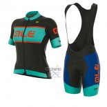 Ale R-ev1 Master Ropa Ciclismo Culotte Corto 2017 Mujer Mangas Cortas Negro y Azul Claro
