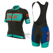 Ale R-ev1 Master Ropa Ciclismo Culotte Corto 2017 Mujer Mangas Cortas Negro y Azul Claro