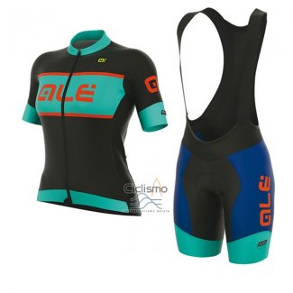 Ale R-ev1 Master Ropa Ciclismo Culotte Corto 2017 Mujer Mangas Cortas Negro y Azul Claro