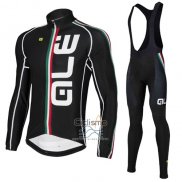 Ale Ropa Ciclismo Culotte Largo 2016 Hombre Mangas Largas Negro y Blanco