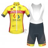 Allonie Bruxelles Ropa Ciclismo Culotte Corto 2021 Hombre Mangas Cortas AMarillo