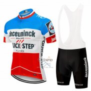 Deceuninck Quick Step Ropa Ciclismo Culotte Corto 2019 Mangas Cortas Azul Blanco Rojo