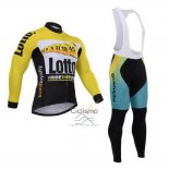 Lotto NL Jumbo Ropa Ciclismo Culotte Largo 2015 Mangas Largas Negro y AMarillo