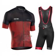 Northwave Ropa Ciclismo Culotte Corto 2018 Hombre Mangas Cortas Negro Rojo