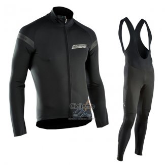 Northwave Ropa Ciclismo Culotte Largo 2017 Hombre Mangas Largas Profundo Negro