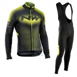 Northwave Ropa Ciclismo Culotte Largo 2017 Hombre Mangas Largas Verde y Negro