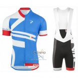 Pinarello Ropa Ciclismo Culotte Corto 2016 Hombre Mangas Cortas Azul y Blanco