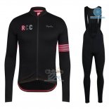 Rapha Ropa Ciclismo Culotte Largo 2019 Hombre Mangas Largas Negro Rosa