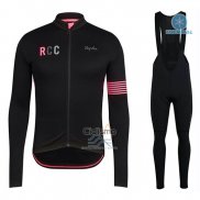 Rapha Ropa Ciclismo Culotte Largo 2019 Hombre Mangas Largas Negro Rosa