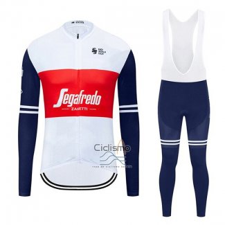 Segafrojoo Zanetti Ropa Ciclismo Culotte Largo 2020 Mangas Largas Blanco Rojo