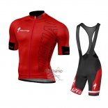 Specialized Ropa Ciclismo Culotte Corto 2016 Hombre Mangas Cortas Brillante Rojo y Negro