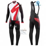 Specialized Ropa Ciclismo Culotte Largo 2016 Hombre Mangas Largas Rojo y Blanco