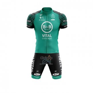 Vital Concept-bb Hotels Ropa Ciclismo Culotte Corto 2020 Hombre Mangas Cortas Blanco Verde(1)