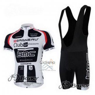 Bmc Ropa Ciclismo Culotte Corto 2011 Mangas Cortas Blanco y Negro