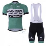 Caja Rural Ropa Ciclismo Culotte Corto 2018 Hombre Mangas Cortas Verde Blanco