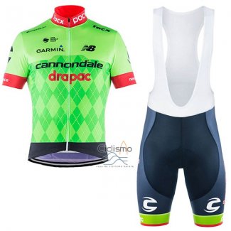 Cannondale Drapac Ropa Ciclismo Culotte Corto 2017 Hombre Mangas Cortas Verde