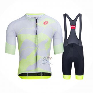 Castelli Ropa Ciclismo Culotte Corto 2021 Hombre Mangas Cortas Luz AMarillo Blanco