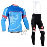 Castelli Ropa Ciclismo Culotte Largo 2014 Hombre Mangas Largas Rojo Azur