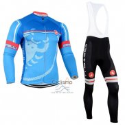 Castelli Ropa Ciclismo Culotte Largo 2014 Hombre Mangas Largas Rojo Azur