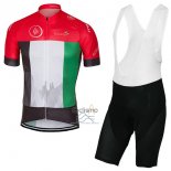 Dubai Tour Ropa Ciclismo Culotte Corto 2017 Hombre Mangas Cortas Rojo