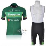 Europcar Ropa Ciclismo Culotte Corto 2011 Hombre Mangas Cortas Verde