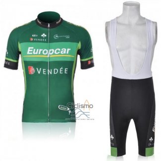Europcar Ropa Ciclismo Culotte Corto 2011 Hombre Mangas Cortas Verde