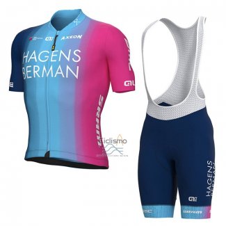 Hagens Berman Axeon Ropa Ciclismo Culotte Corto 2022 Men Mangas Cortas Fucsia Azur