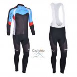 Nalini Ropa Ciclismo Culotte Largo 2013 Men Mangas Largas Negro y Azur