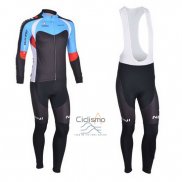 Nalini Ropa Ciclismo Culotte Largo 2013 Men Mangas Largas Negro y Azur